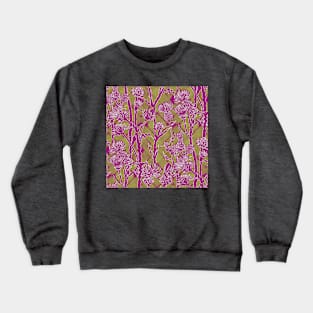 Purple and Green Thistle Flowers Crewneck Sweatshirt